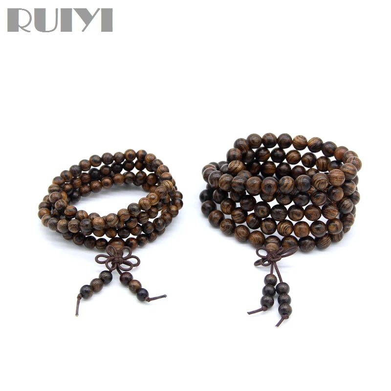 Ruiyi 108 сандаловое дерево с тигровой кожей коричневые четки буддийские