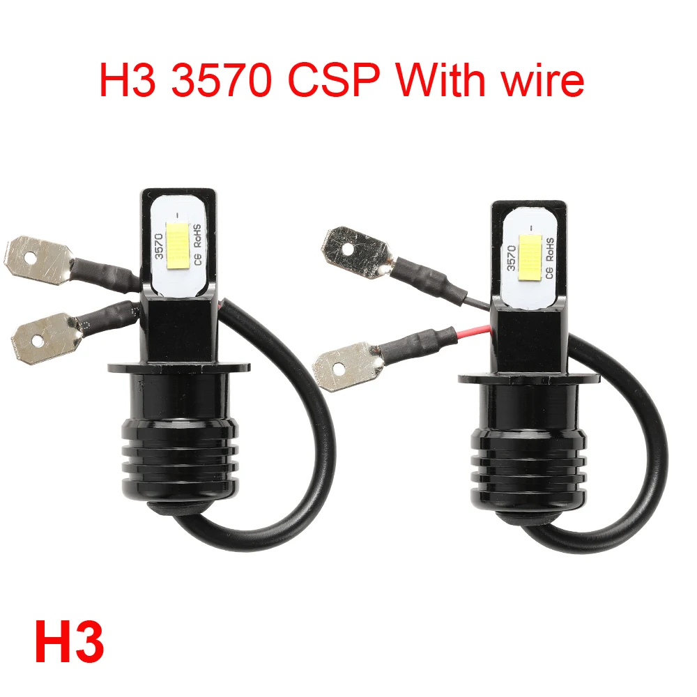 2Pcs H4 H7 H11 H8 H9 9006 HB4 H1 9005 HB3 Mini LED Car Headlight Bulbs Lamp CSP Chip 12000LM Auto Fog Lights 6000K 8000K 4300K