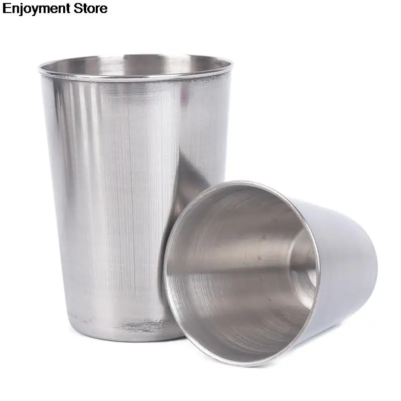 30ml/70ml/170ml Outdoor Camping Cup Tableware Travel Cups Set Stainless Steel Cover Mug Drinking Coffee Tea Beer With Case portable tableware portable cutlery portable cups