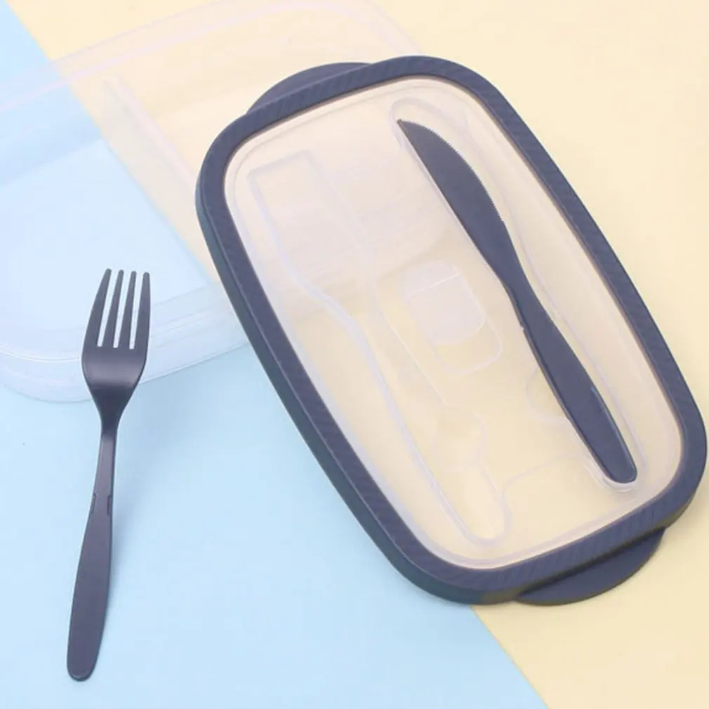 Коробка для хранения фруктового салата Bento прямоугольная пластиковая коробка для ланча герметичная коробка для еды Удобная переносная коробка