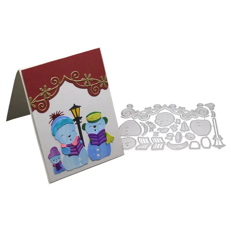

Christmas Snowman Metal Cutting Dies Stencil DIY Scrapbooking Album Stamp Paper Card Embossing Decor Craft 090C