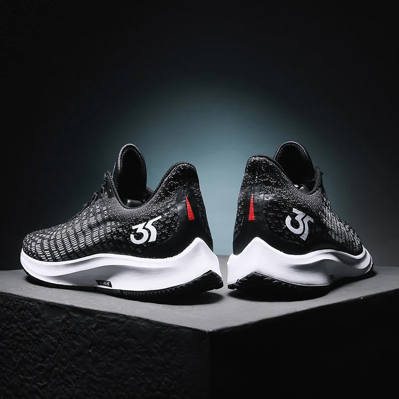 

Lightweight Men Sneakers 2020 Brand Breathable Running Shoes Flyknit Athletic Boost Shoes Gym Sport pegasus zoom Big Size 38-46
