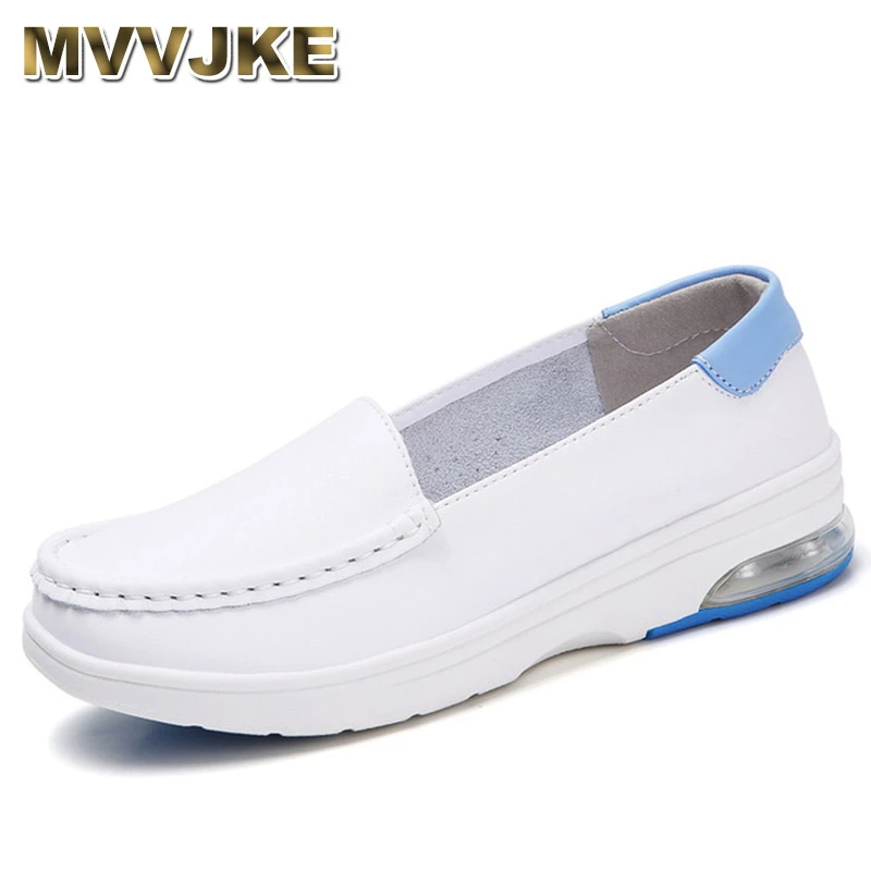 MVVJKE zapatos blancos para mujer, zapatillas de seguridad antiinfección suela blanda para enfermera y personal médico, para exteriores, amortiguadores|Zapatos planos de mujer| - AliExpress