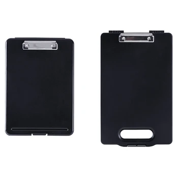 

2 Pcs A4 Plastic Storage Clipboard File Box Case Document File Folders Clipboard-35 x 24 x 3.3Cm & 40.5 x 25.1 x 4.8Cm