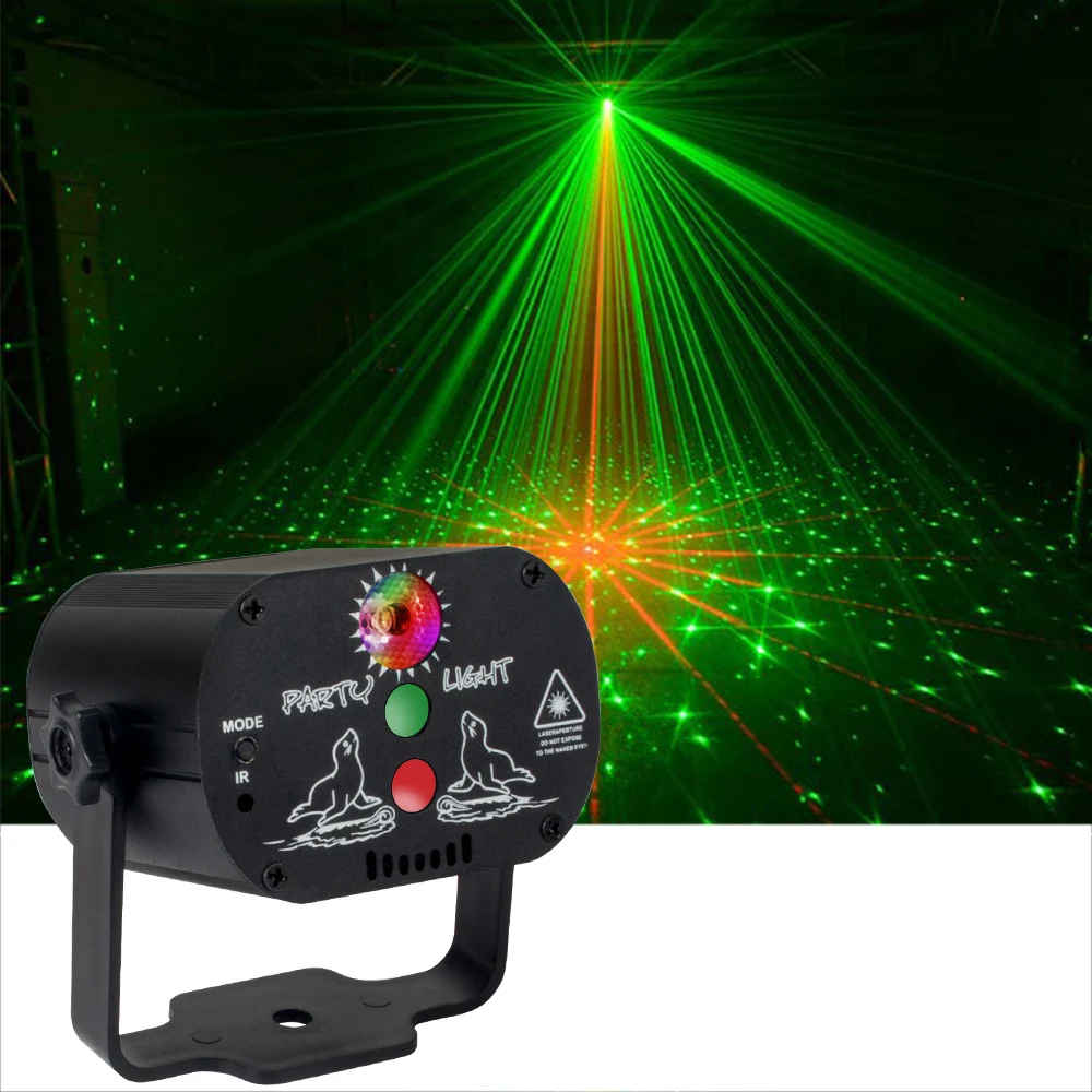 

Mini USB Charge DJ Disco Light Strobe Party Laser Stage Lighting Effect Voice Control Laser Projector Light Dance Floor Bar Car