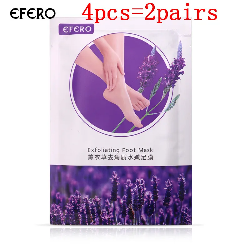 

4pcs/2pair Lavender Foot Mask Baby Foot Exfoliant Foot Peel Remove The Skin Exfoliating Socks for Pedicure Socks MasksTSLM2