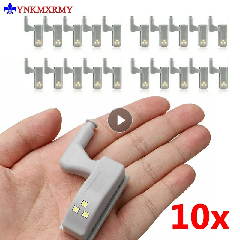 10x LED Smart Sensor Light Kitchen Cabinet Closet Cupboard Wardrobe Hinge Lights 10x LED Smart Sensor Light Kitchen Cabinet Closet Cupboard Wardrobe Hinge Lights