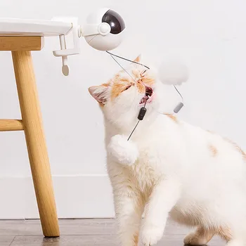 

Kitten Play Interactive Fun Toy Automatic Cat Teaser Toy Cat Training Puzzler Lifting Flutter Rotating Ball Pet ToyHOT