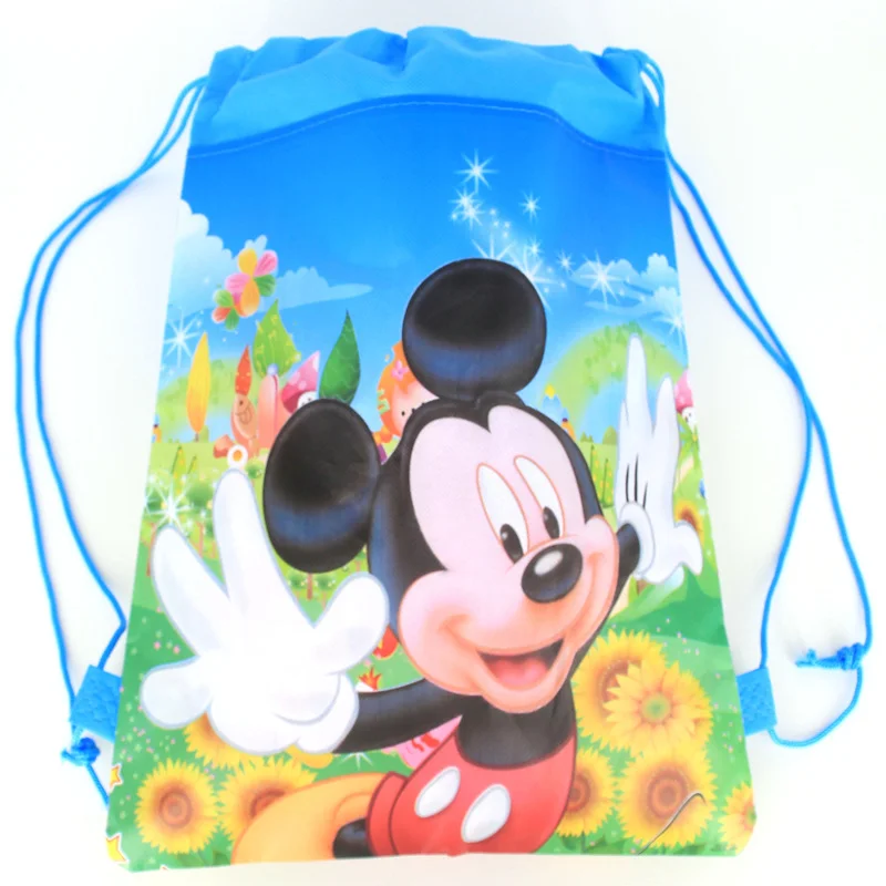 thumbnail image 1 of 1 pieza Disney Cars Mickey Minnie Coco Sofia Frozen Six Princess Winnie Bolsa de compras no tejida Mochila con cordón Suministros para fiestas, 1 of 5