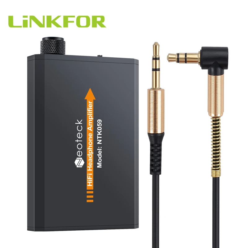 LiNKFOR Portable HiFi Earphone Headphone Amplifier 3 5mm AUX input Output for i phone Android phones PC With Audio Cable