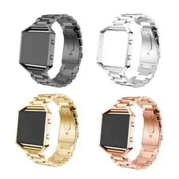 

Stainless Steel Watch Band Wrist Strap with Frame for Fitbit Blaze Smartwatch Curve Design Conforming to Ergonomics
