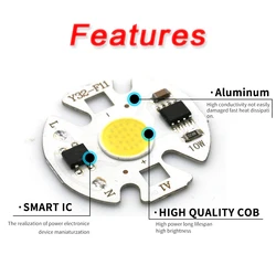 2022NEW Cob Led Chip Lights Spotlights Lamp 220v Smart 3w 5w 7w 9w 10w 12w Lamp For Flood Light Rectangular No Need Driver
