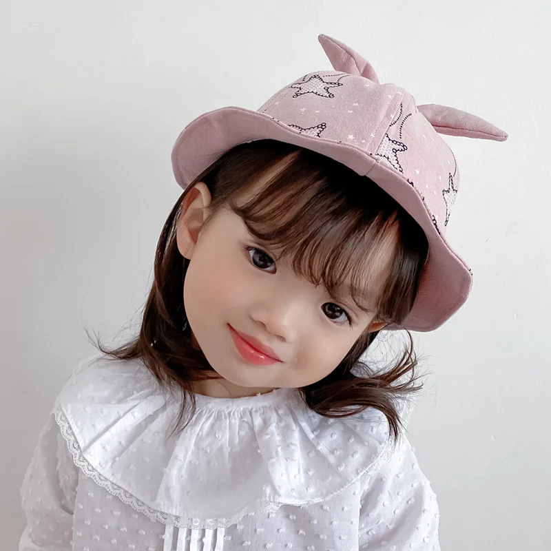 

2020 New Style Baby Bucket Hat Cute Cartoon Outdoor Topee 8-1 May CHILDREN'S Hat Spring And Autumn Women's