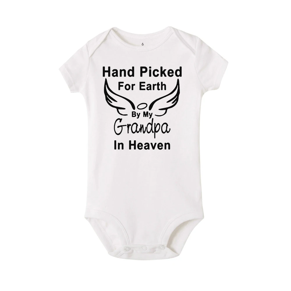 I Love My Grandma and Grandpa Baby Bodysuit Cute Newborn Baby Rompers Summer Short Sleeve Bodysuits Boy Girl Clothes baby bodysuit