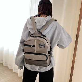 

Fashion Neutral Wild Color Large Capacity Backpack Student Bag Travel Bag Nylon Multi Pocket Travel School Backpacks Teenage