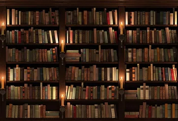 

Vintage study photo backgrounds Fotografia vinyl books shelf photography backdrops for photographer studio accessories lv-608