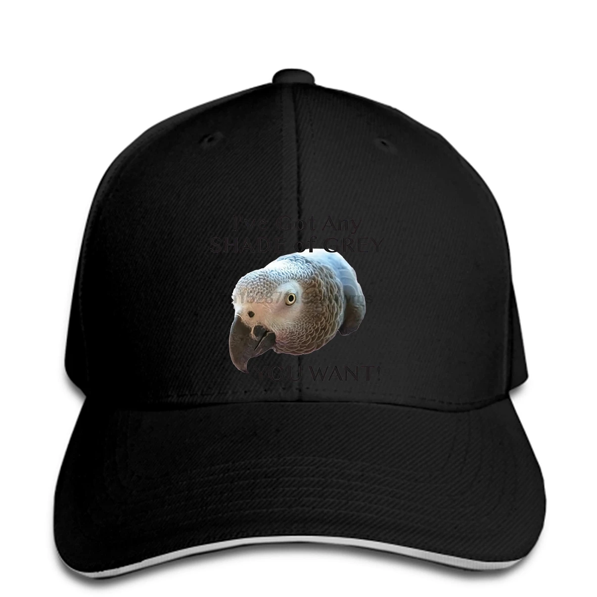 Men Baseball cap Shades of Grey African Parrot cool Women cap.webp snapback hat Peaked | Аксессуары для одежды