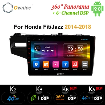 شراءHawk Ice K3 K5 K6 أندرويد 9.0 مشغل أسطوانات للسيارة مشغل وسائط متعددة لتحديد المواقع لهوندا صالح جاز 2014 2015 2016 2017-18 راديو السيارة DSP 4G LTE SPDIF