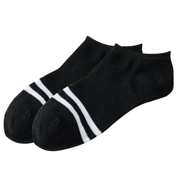 

Autumn and Winter Thin Socks Ladies Korean Version Of the Solid Color Striped Women's Socks Short Tube Cotton Boat Socks