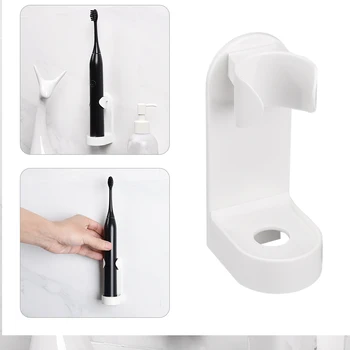 

Toothbrush Holder Electric Toothbrush Wall Mount Rack Base Simple Bracket Storage Rack Daily Necessities Shelf Bathroom Tool Set