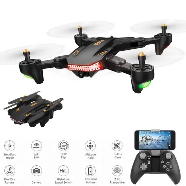 HobbyLane XS809S четырехосный летательный аппарат Дрон 720P wifi FPV складной с HD широкоугольной камерой Радиоуправляемый квадрокоптер