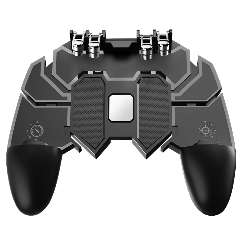 

AK66 Six Fingers PUBG Mobile Game Controller Gamepad Metal Trigger Shooting Free Fire Gamepad Joystick For All IOS Android Phone