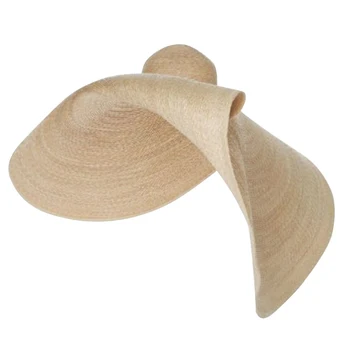 

80cm Simple Outdoor Summer Foldable Women Sun Hat Large UV Protection Decoration Wide Brim Solid Straw Beach Fashion Travel