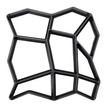 

Black Garden Path Maker Mold DIY Plastic Concrete Stepping Driveway Stone Cement Path Mould Home Garden Tools