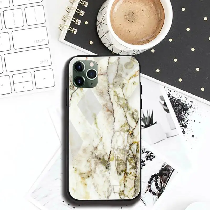 apple phone case Đá Cẩm Thạch Hoa Văn Ốp Lưng Điện Thoại Kính Cường Lực Cho iPhone 12 Max Pro Mini 11 Pro XR XS MAX 8X7 6 6S 6 Plus SE 2020 Bao otterbox symmetry Cases For iPhone