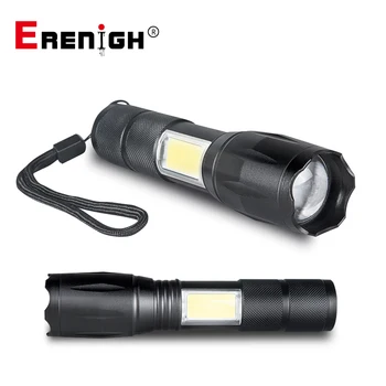 

Portable 4 Modes Zoomable Flashlight Focus LED Linterna XML T6 COB Lantern Outdoor Camping Light 18650 Battery Powered LED Torch