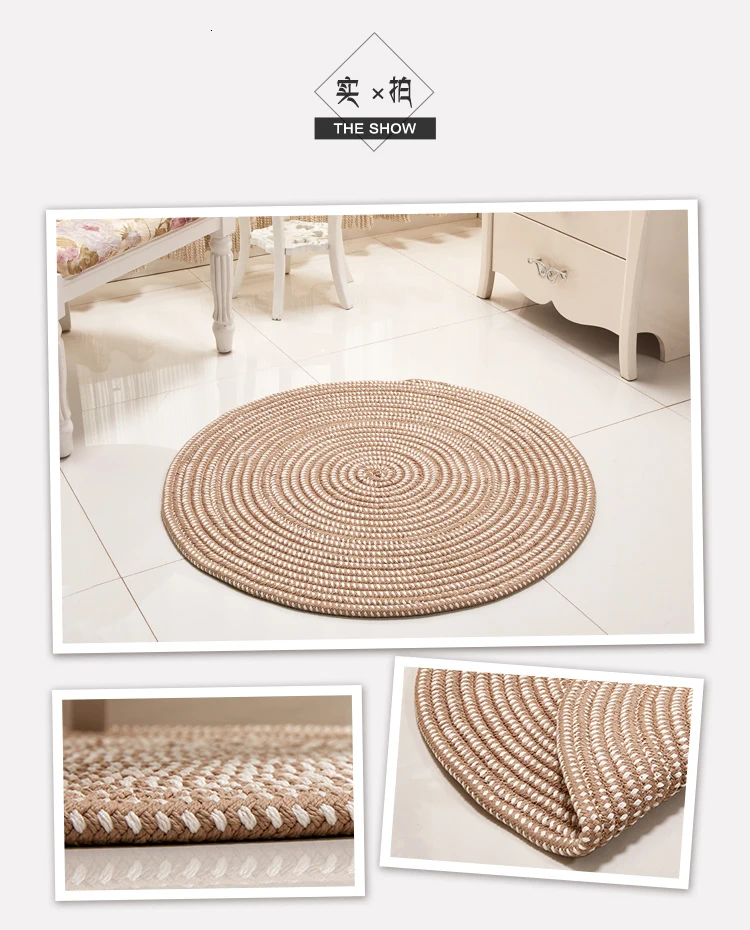 DeMissir японский стиль ручной работы твердые круглые ковры для стул для гостиной коврики Tapete alfombra гобелен vloerkleed schapenvacht
