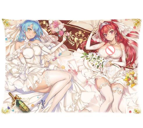 Аниме Shinmai Maou no Testament BURST наволочка подушки персонажей Mio Нарусэ& Мария Нарусэ прямоугольник с двух сторон Наволочка на подушку - Цвет: S21