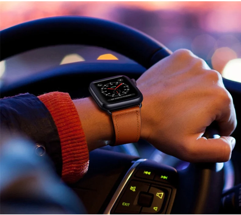 Кожаный ремешок для Apple watch band 44 мм 40 мм iWatch band 42 мм 38 мм ремешок для часов из натуральной кожи браслет Apple watch 4 3 2 1