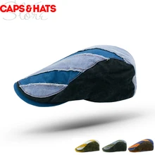 Мужская джинсовая шапка Boina Mujer, берет, Корейская плоская кепка s для мужчин, кепка для отдыха на открытом воздухе, Кепка с утиным язычком, Женская Зимняя кепка Muts