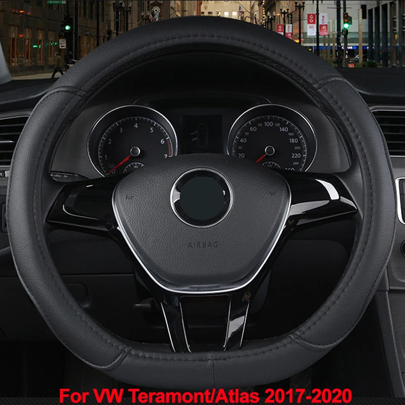 D Тип рулевое колесо крышка из искусственной кожи для VW Volkswagen Teramont Atlas Оплетка на руль авто