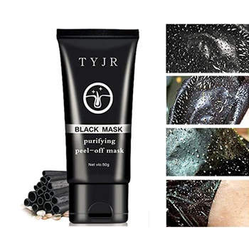 

TYJR Blackhead Remover Face Mask Nose Acne Pore Deep Cleansing Purifying Peel Off Black Mud 50ml