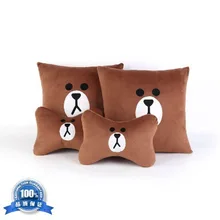 Автомобильный подголовник поддержка шеи диванная подушка под спину Автомобильная подушка для шеи в автомобиль монтируется подушка для поддержки поясницы мультфильм милый автомобиль поставки