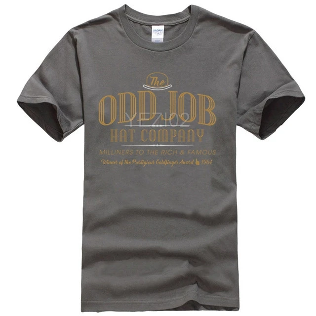 charcoal gray Футболка с надписью Odd Job Hat Company, новинка - Цвет: charcoal gray
