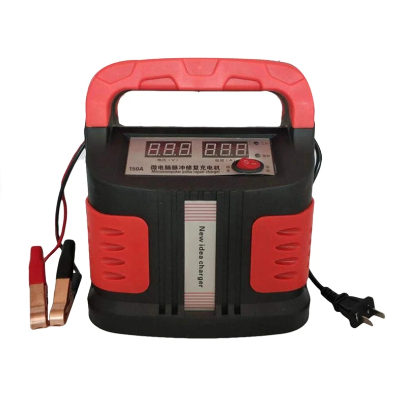 12V/24V 350W Portable Car Battery Charger 200MAh Intelligent Pulse Repair Type LCD Charge Strong Charging Automatic Circ |
