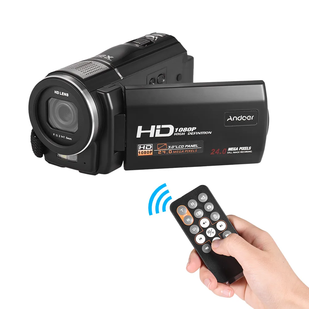 Andoer HDV-F5 24MP 16X цифровой зум 3,0 дюймов lcd сенсорный экран 1080P Цифровая видеокамера DV рекордер видеокамера с батареей