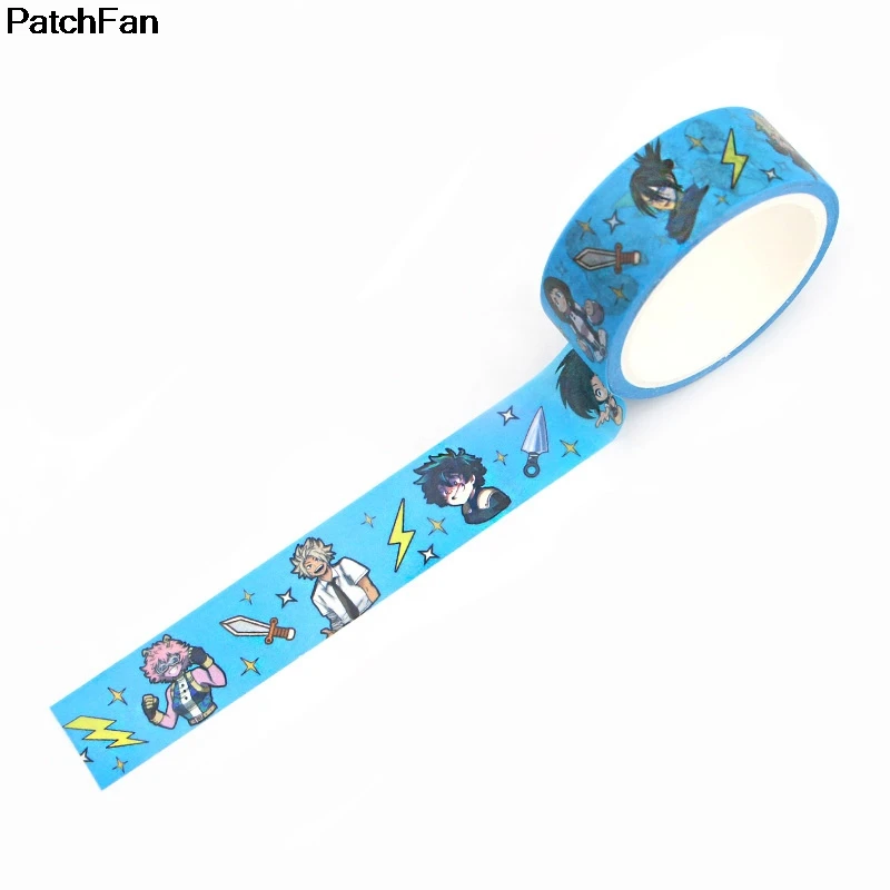 Patchfan My Hero Academy аниме альбом книга DIY Скрапбукинг дети клей васи маскирующая Лента Печатный узор наклейки A2472