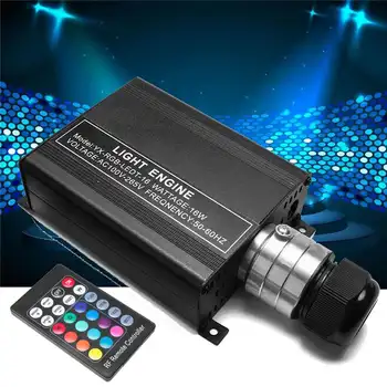 

LED Lamp Engine Driver Source Commercial Lighting Black 16W RGB Remote Control Projector Light Adjustable Fiber Optic Star Light