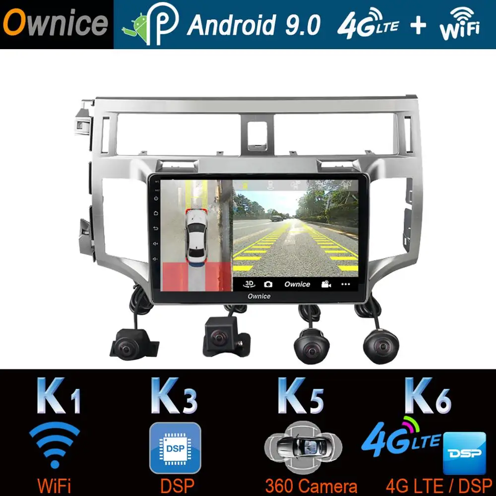 360°Camera 4 аппарат не привязан к оператору сотовой связи Android 9,0 4+ 64G SPDIF DSP CarPlay автомобильный мультимедийный плеер для Toyota Avalon 2006 2007 2008 2009 2010 gps радио