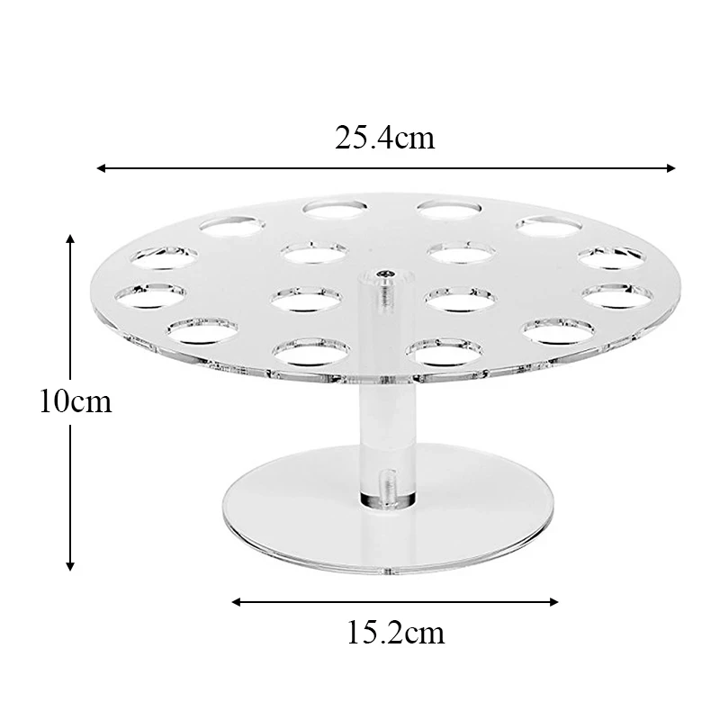 6/16-Hole Round Acrylic Ice Cream Cone Dessert Holder Display Stand Party Shelf for Wedding Party Dining & Bar Supplies ice cream cone holder