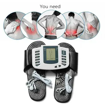 

1pair Multifunctional Physiotherapy Massage Slippers Set Digital Electronic Massager Therapy Acupuncture Pads + Massage Shoes