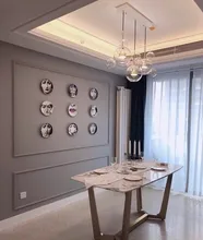 Lamp.led-Light Iron-Glass Bubbles Golden-Chandelier Postmodern Dinning-Room for Foyer