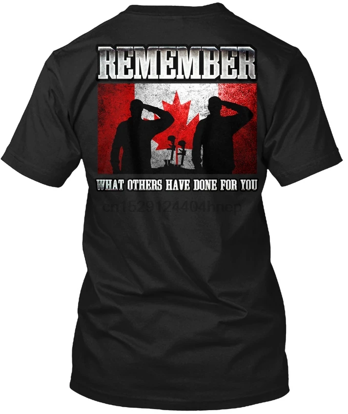 

Canadian Military Remembrance - O a Remember What Popular Tagless Tee T-Shirt
