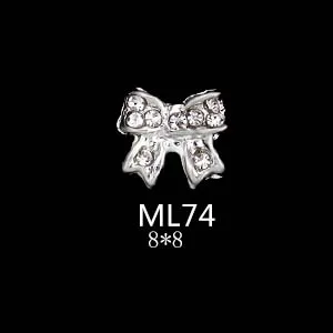 (10pcs)ML74 Стразы для нейл-арта, сплав, бант для украшения ногтей, сделай сам, блестящий бант для ногтей, украшение для ногтей, маникюр, 10 шт./лот, шпильки - Цвет: (10pcs)ML74