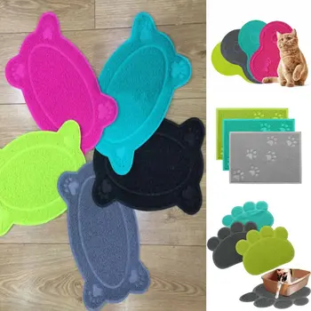 

2020 New Dog Pet Cat Litter Mat Feeding Mat Puppy Kitty Dish Bowl Placemat Tray Tidy Easy Cleaning Pad Cat Dog Claw Mat Hot