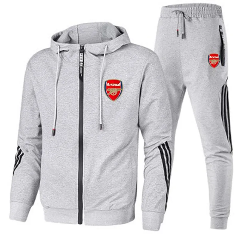 Nuevo de fútbol de los hombres ropa deportiva traje de rayas entrenamiento de gimnasia traje de fitness correr deportes traje de pista traje